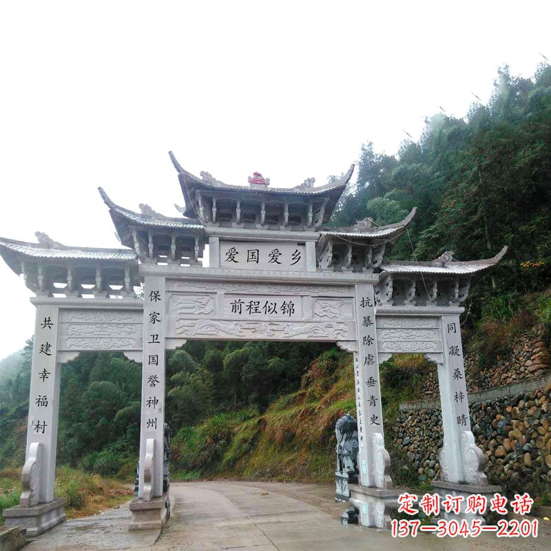山西三门石牌坊雕塑静默见证中国历史