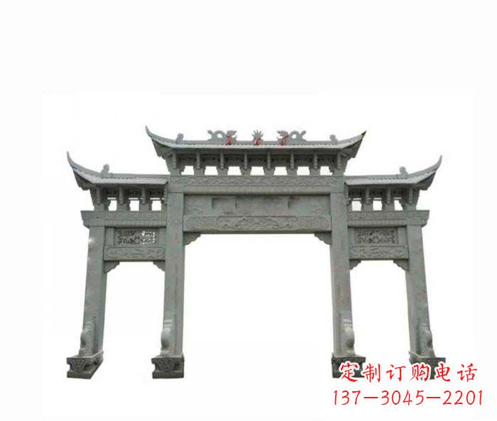 山西牌楼上的雕塑