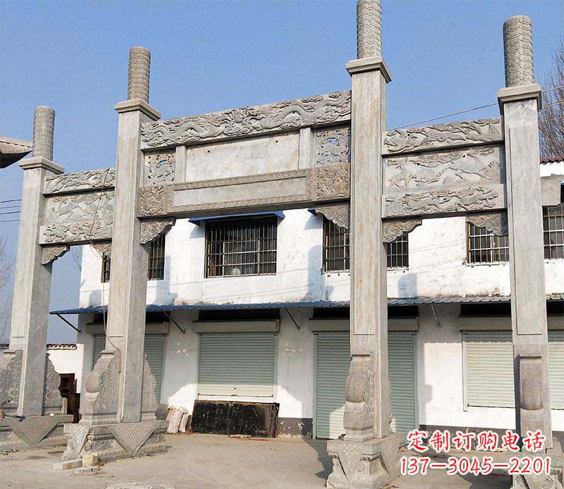 山西石牌坊雕塑——传承中国传统文化