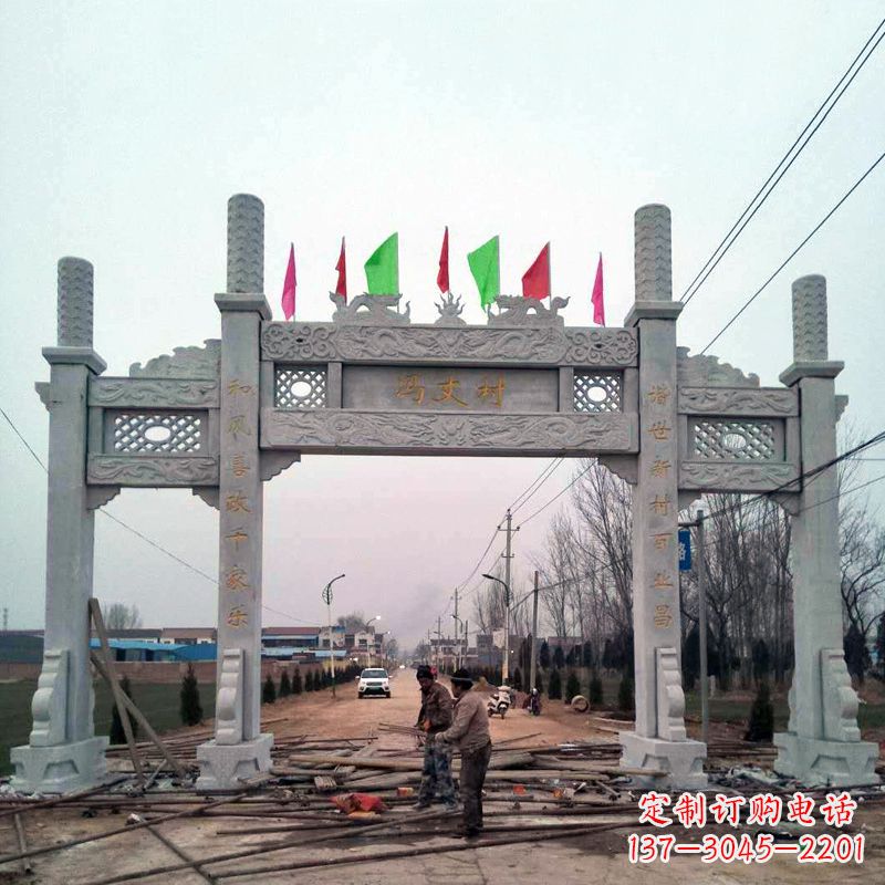 山西传承古老石牌坊雕塑