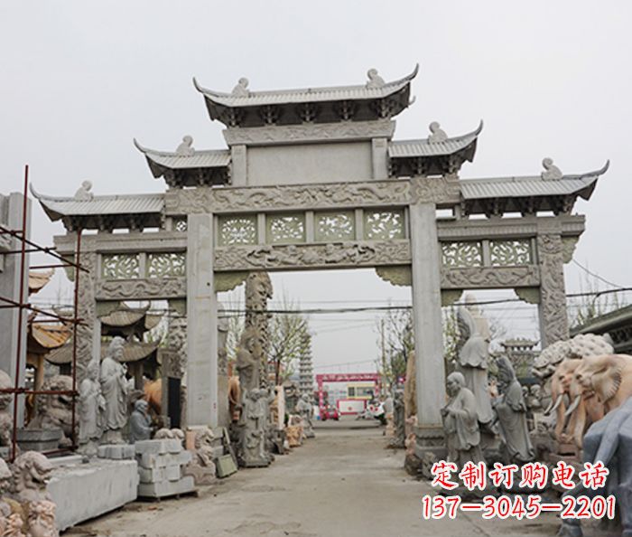山西大理石牌坊石雕的精美