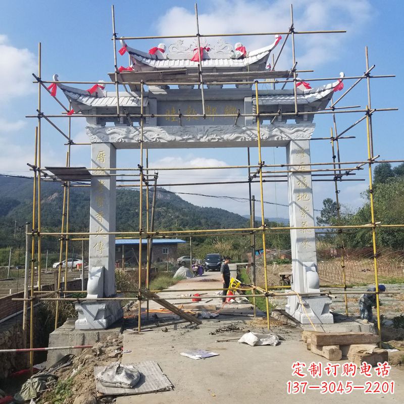 山西村庄石牌坊雕塑传承民间文化
