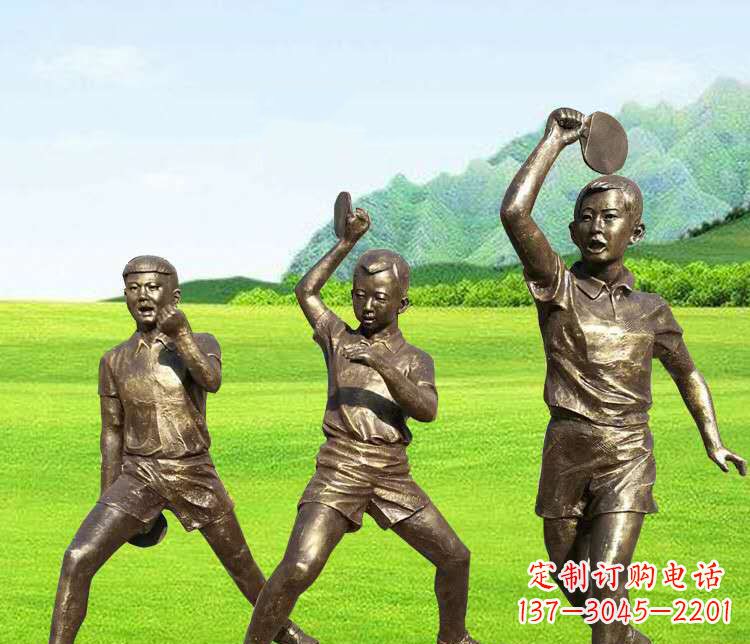 山西乒乓球雕塑激发运动热情