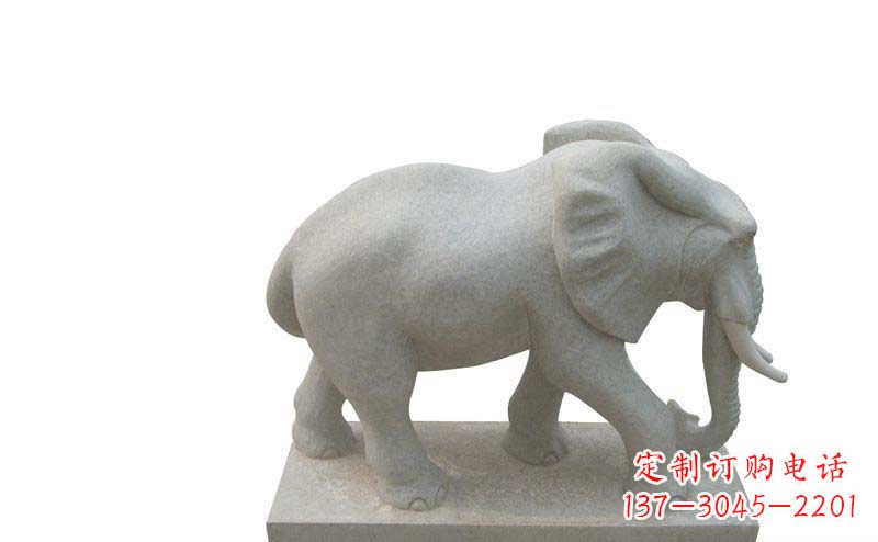 山西大象雕塑大理石大象公园的精美艺术