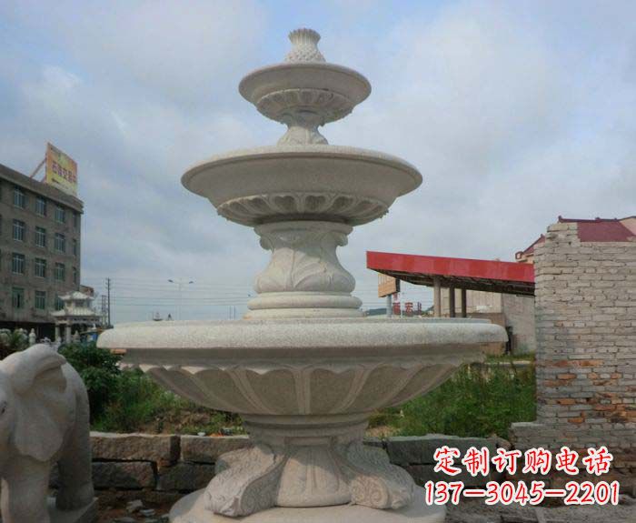 山西喷泉雕塑灵动精致的大理石美