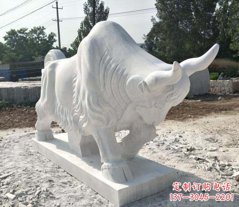 山西大理石动物雕塑美丽的艺术品