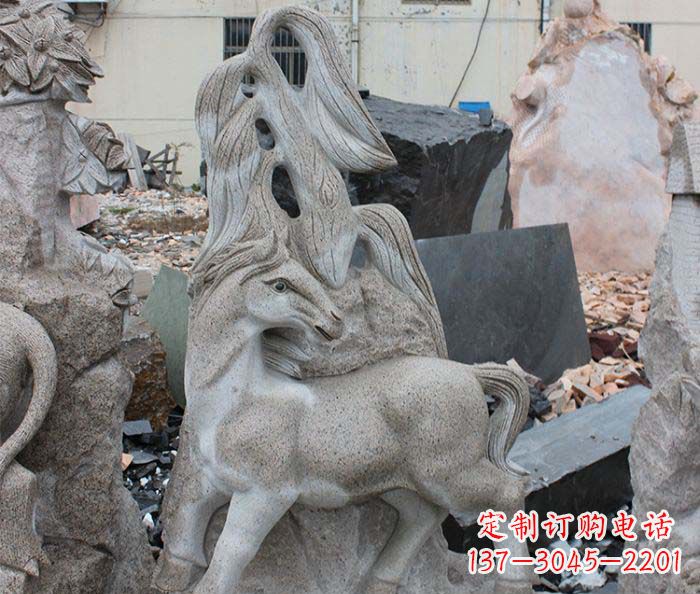 山西大理石动物雕塑丰富多彩的艺术品