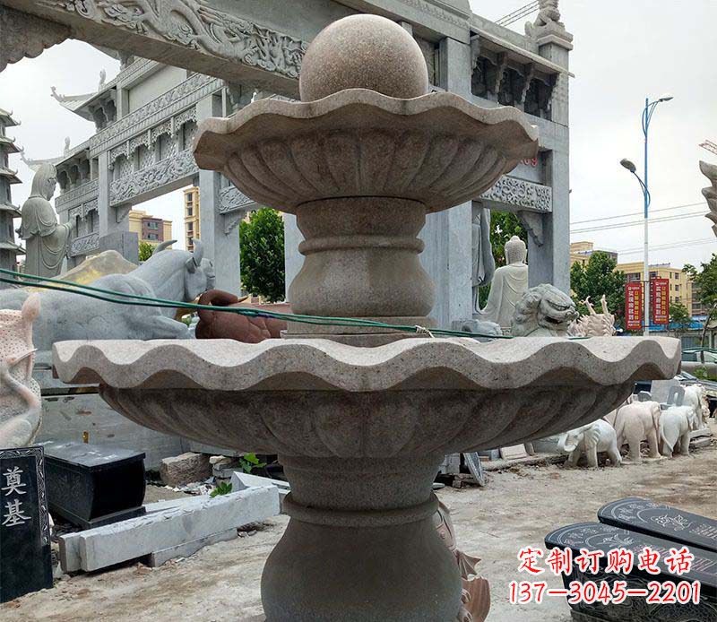 山西大理石多层喷泉石雕