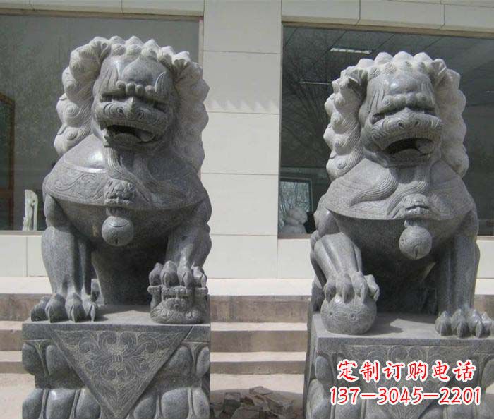 山西大理石仿古石狮子