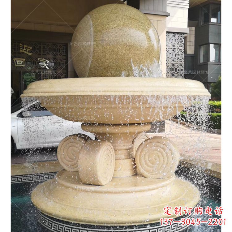山西大理石风水球雕塑传承古老文化的象征