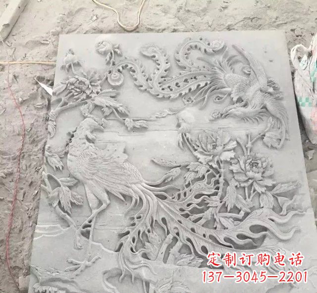 山西精美的凤凰雕塑