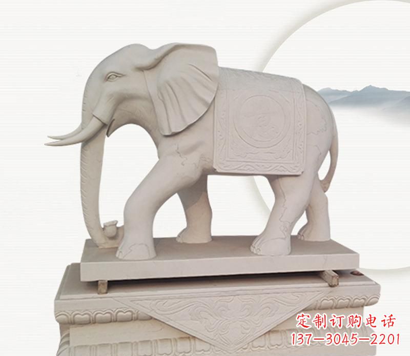 山西大理石公园大象雕塑