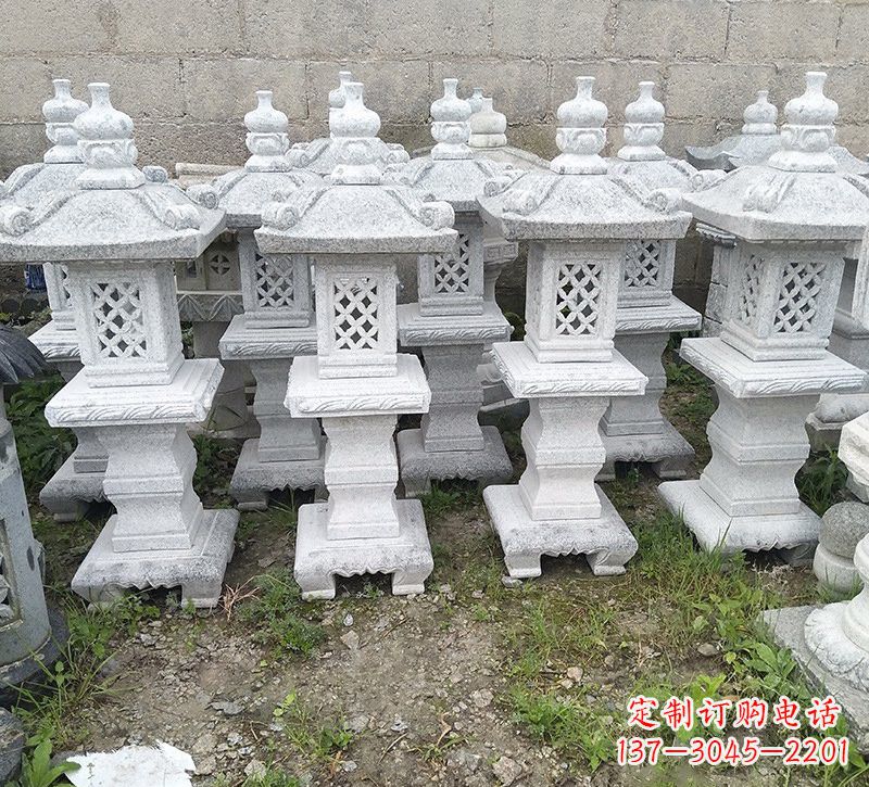 山西精美大理石石灯雕塑