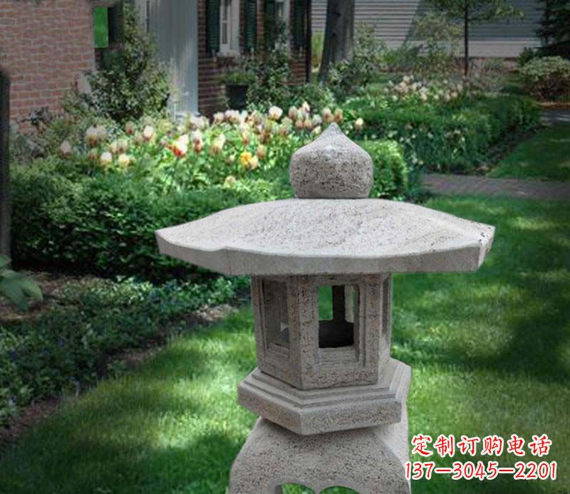 山西大理石宫灯公园石灯