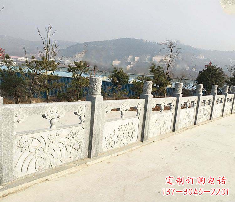 山西大理石护城河栏板石雕