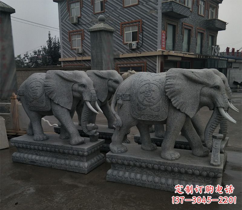 山西唯美雕刻大象雕塑
