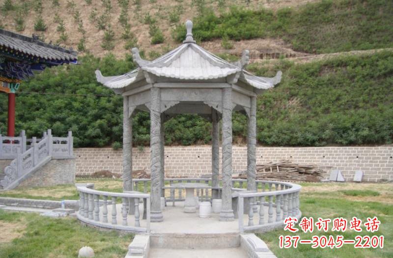 山西精美大理石凉亭雕塑
