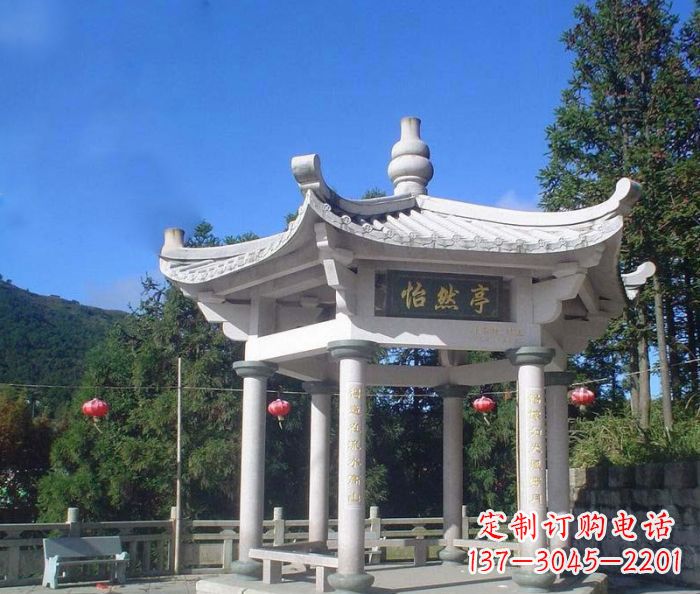 山西精美大理石凉亭雕塑