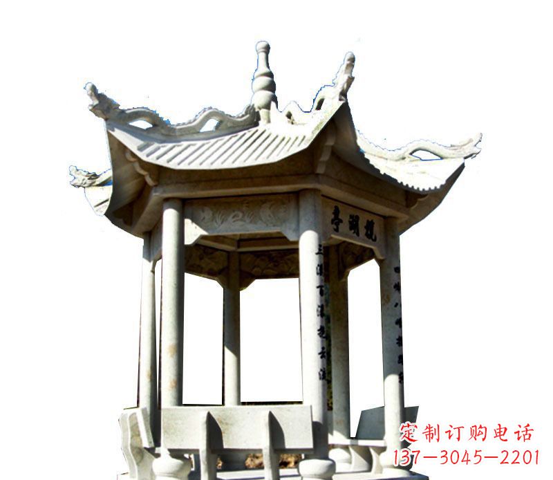 山西大理石凉亭石雕,历史韵味浓郁