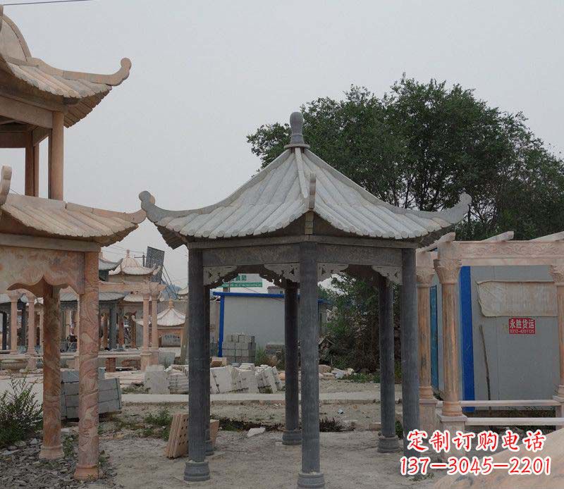 山西大理石凉亭精美石雕