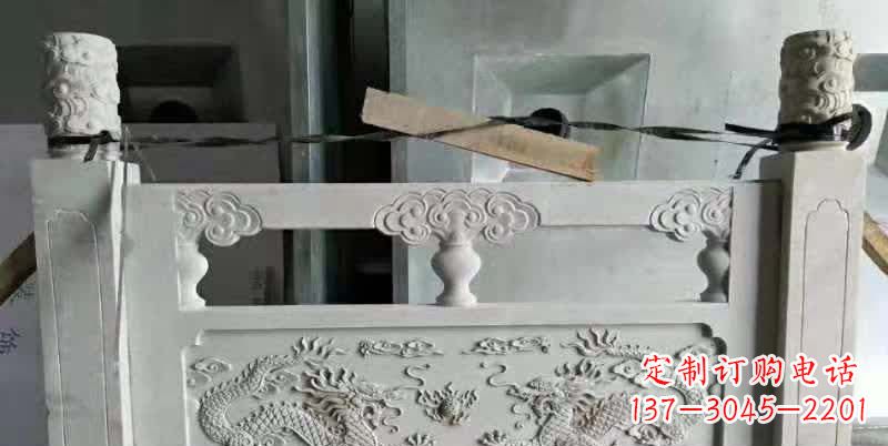 山西大理石龙浮雕栏板雕塑