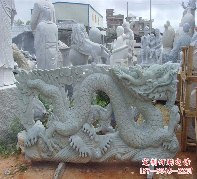 山西大理石龙石雕传承古老文化,精雕细琢的艺术品