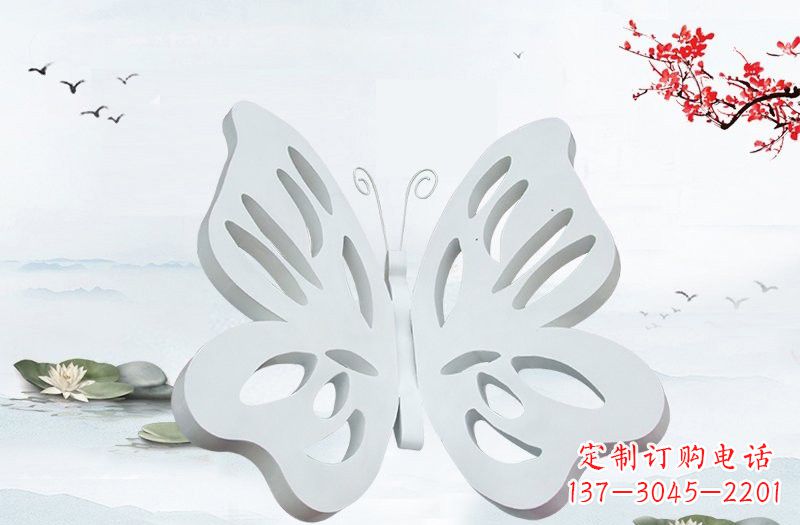 山西高级大理石镂空蝴蝶雕塑