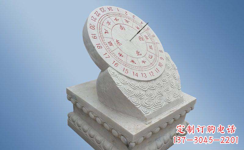 山西大理石日晷雕塑校园石雕