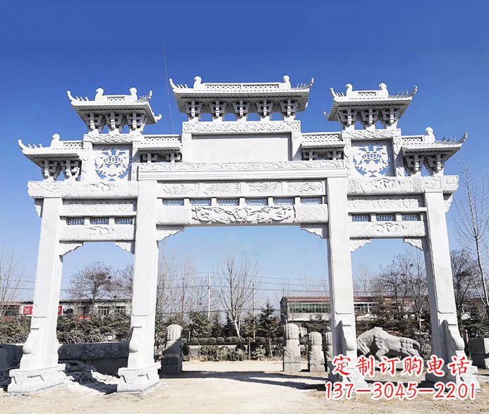山西大理石牌坊石雕定制