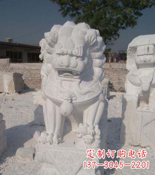 山西精美大理石狮子雕塑