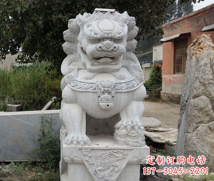 山西大理石狮子庭院景观石雕