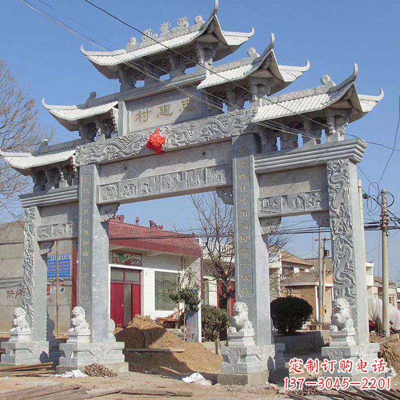 山西大理石牌坊石雕艺术