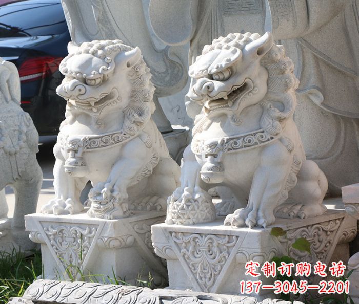 山西大理石寺庙石狮子 (4)