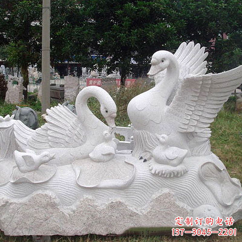 山西大理石天鹅精美雕塑