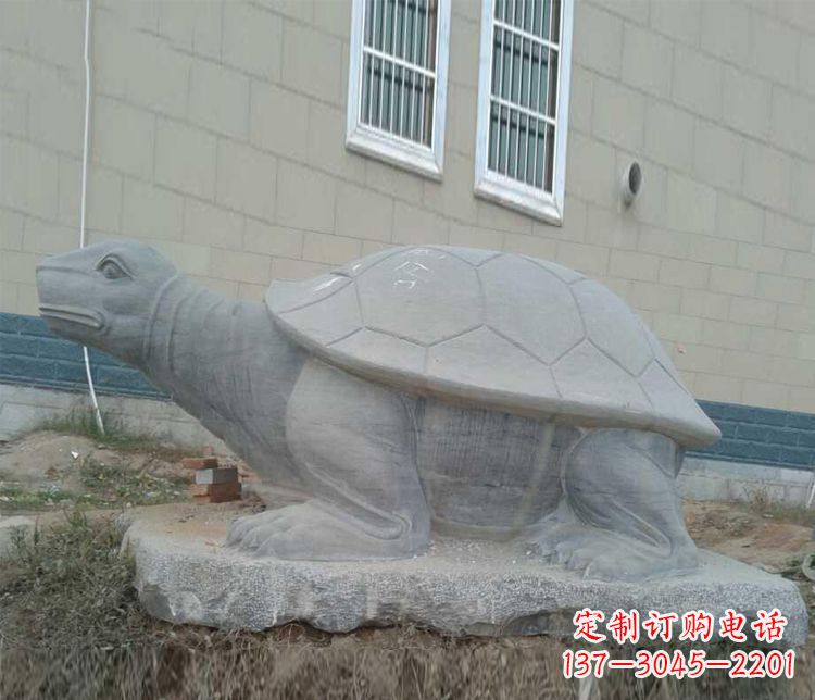 山西大理石乌龟石雕精美的古典风格装饰