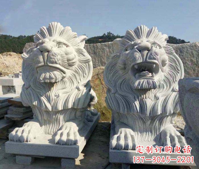 山西大理石西洋欧式石狮子