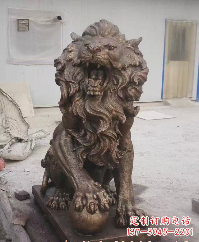 山西大理石狮子雕塑,演绎优雅狮子魅力