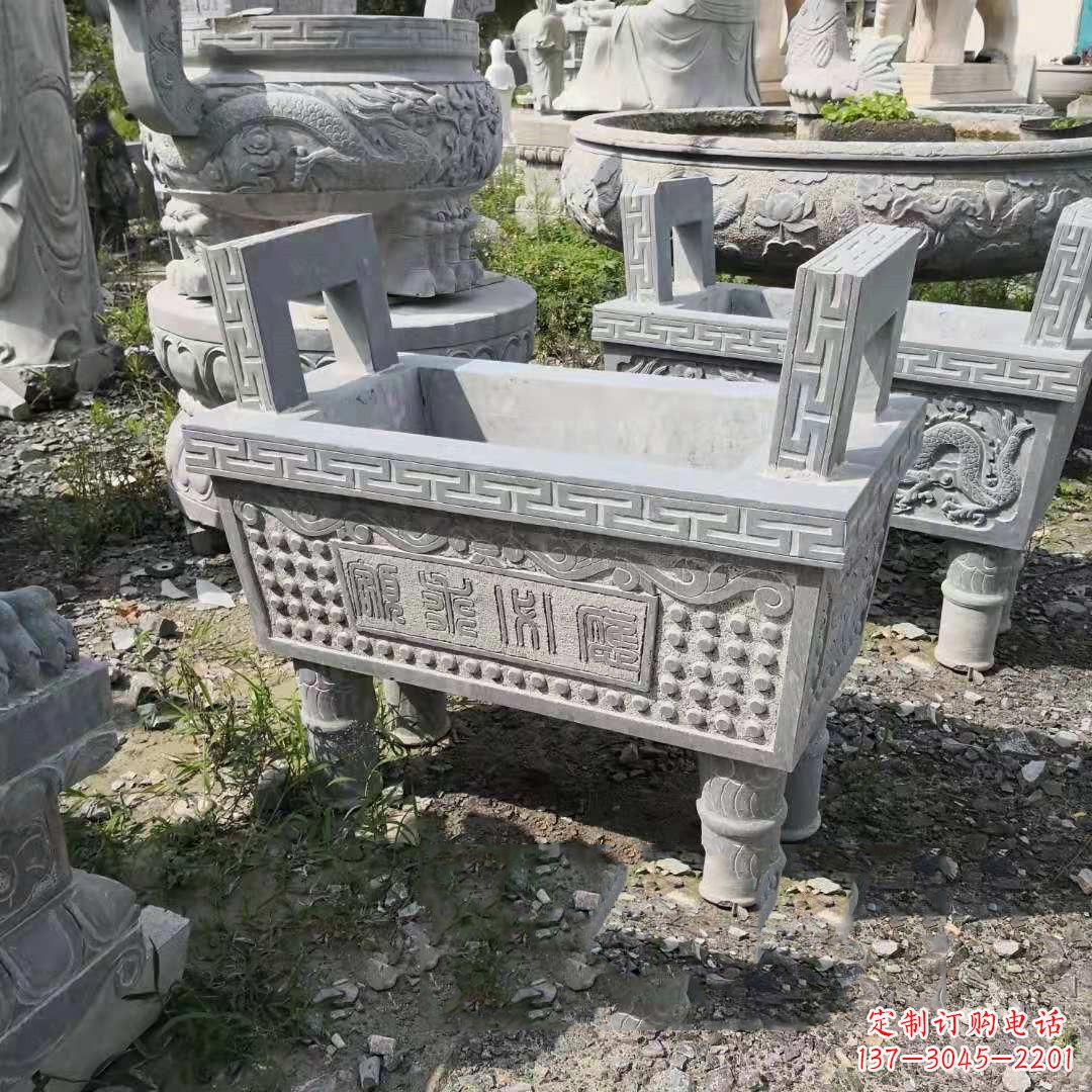 山西精美大理石香炉石雕