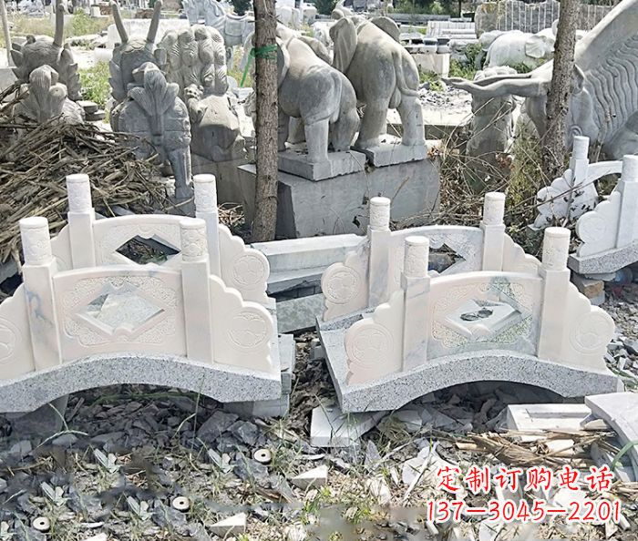 山西精美大理石拱桥雕塑