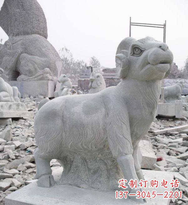 山西大理石羊雕塑 (2)