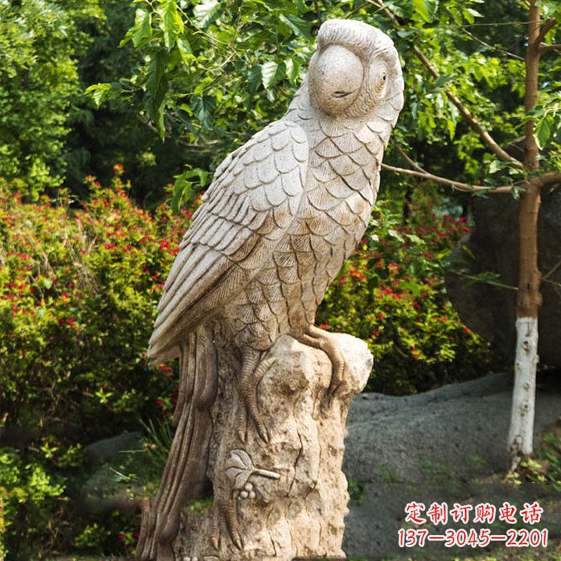 山西大理石鹦鹉雕塑,完美点缀生活空间