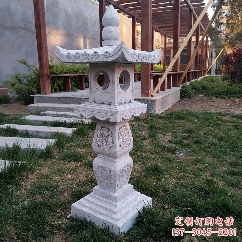山西大理石灯笼雕塑