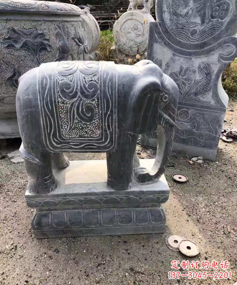 山西大理石大象雕塑