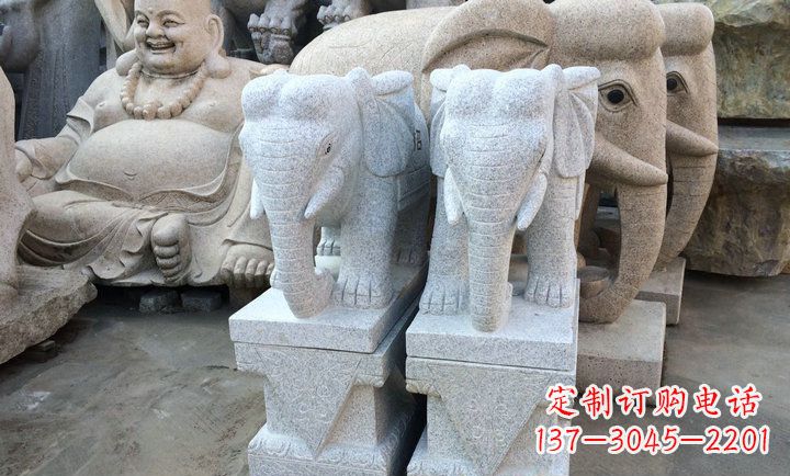 山西大理石大象雕塑 招财进宝