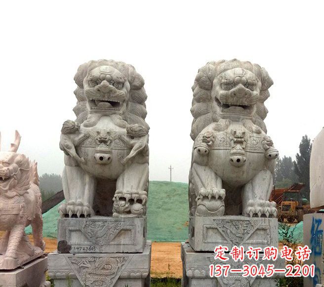 山西传统大理石狮子雕塑