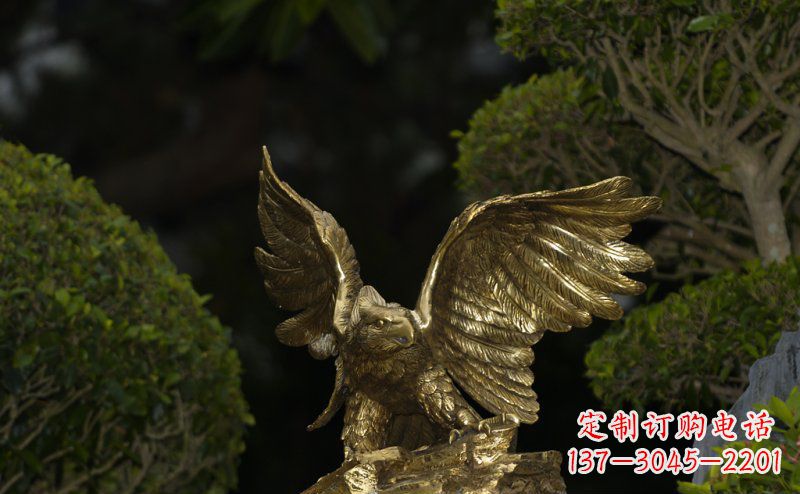 山西精美大鹏展翅老鹰铜雕