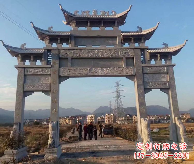 山西大石牌坊雕塑—中领雕塑定制专业