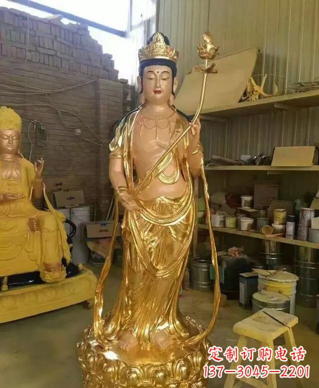 山西大势至菩萨铜雕