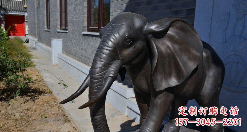山西优雅大象铜雕