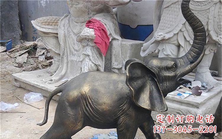 山西精美大象铜雕